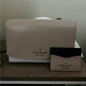 Kate Spade Beige and White Women's Bag+Wallet